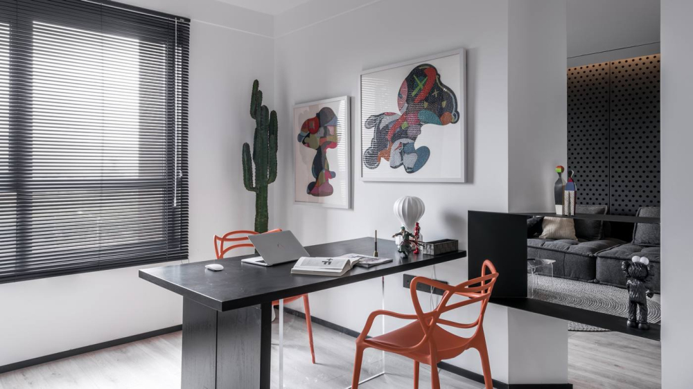 现代极简风格室内家装案例效果图-书房 现代极简风格室内家装案例效果图-书房